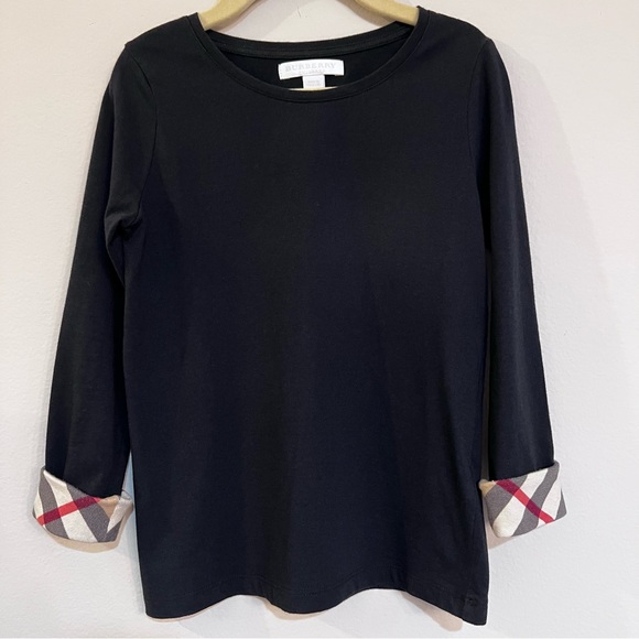 Burberry Children Long Sleeve Top – Size 6 Girls Plaid Check Detail EUC - Picture 2 of 7